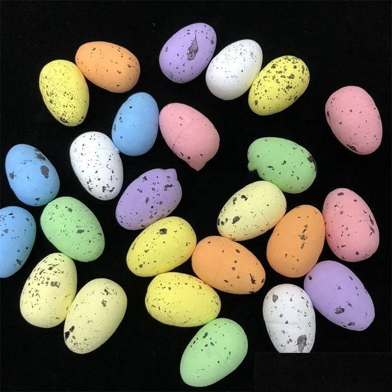 Andere evenementenfeestjes Party Leveringen Pasen Simation Bird Egg 2x3cm MTI Color Color Pigeon Eggs Festival Decoratie Foam Deeltjes Dhbue