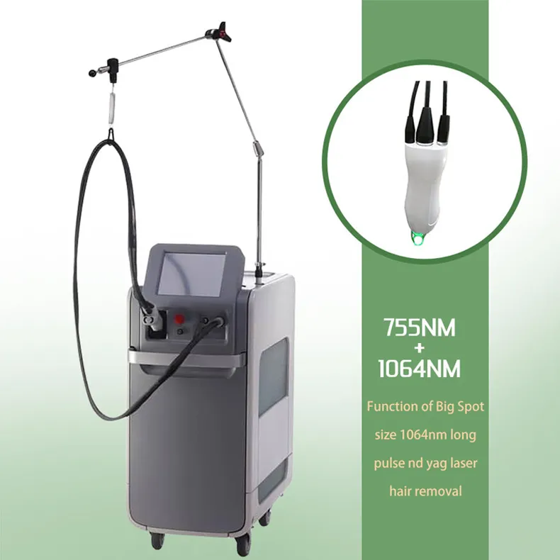 Alexandrite Laser Alexandrite Hair Removal Machine Long Pulse Dual