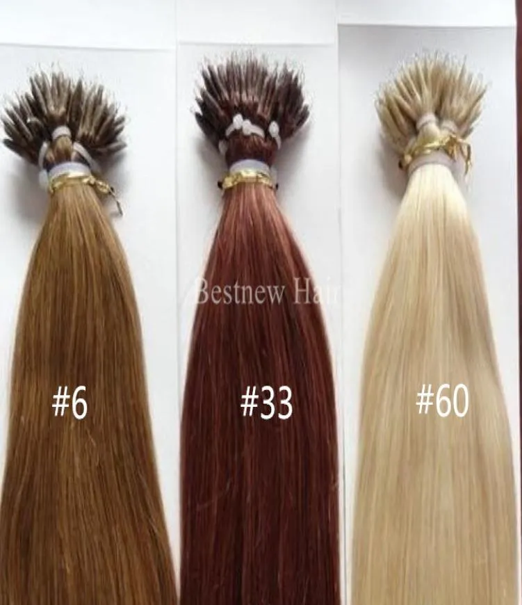100 Beads 100g 18quot20quot22quot INDIAN Remy Human MICRO NANO RINGS Tip Human Hair Extensions DHL Fast 7286588