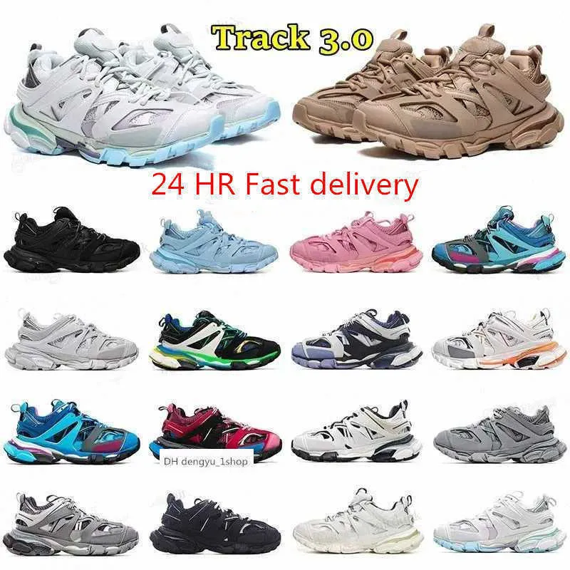 2022 Casual Shoes Track 3 3.0 Herr Dam Designer Luxury Brand Triple White Black Sneakers Tess.s. Gomma läder Trainer Nylontryckt Balencaiga sneakers storlek 36-45