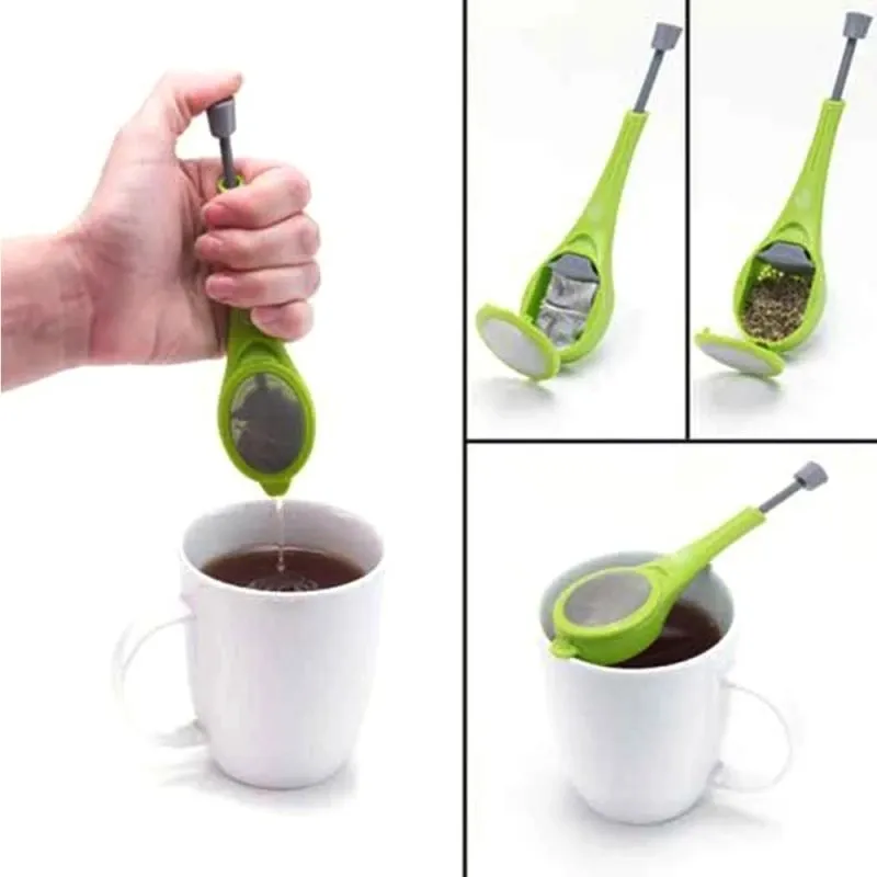 Tea Infuser Tea Coffee Strainer Tools Healthy Food Grade Plastic Gadget Measure Swirl Steep Stir And Press accessories HH22-352