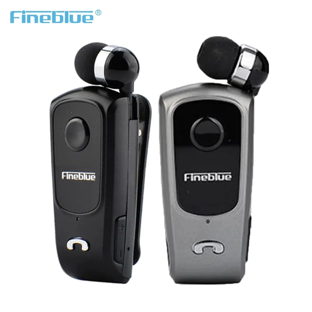 FineBlue F920 Wireless Bluetooth oortelefoon headset oordopjes in Lotus met draadclip Handsfree intrekbare oortelefoons