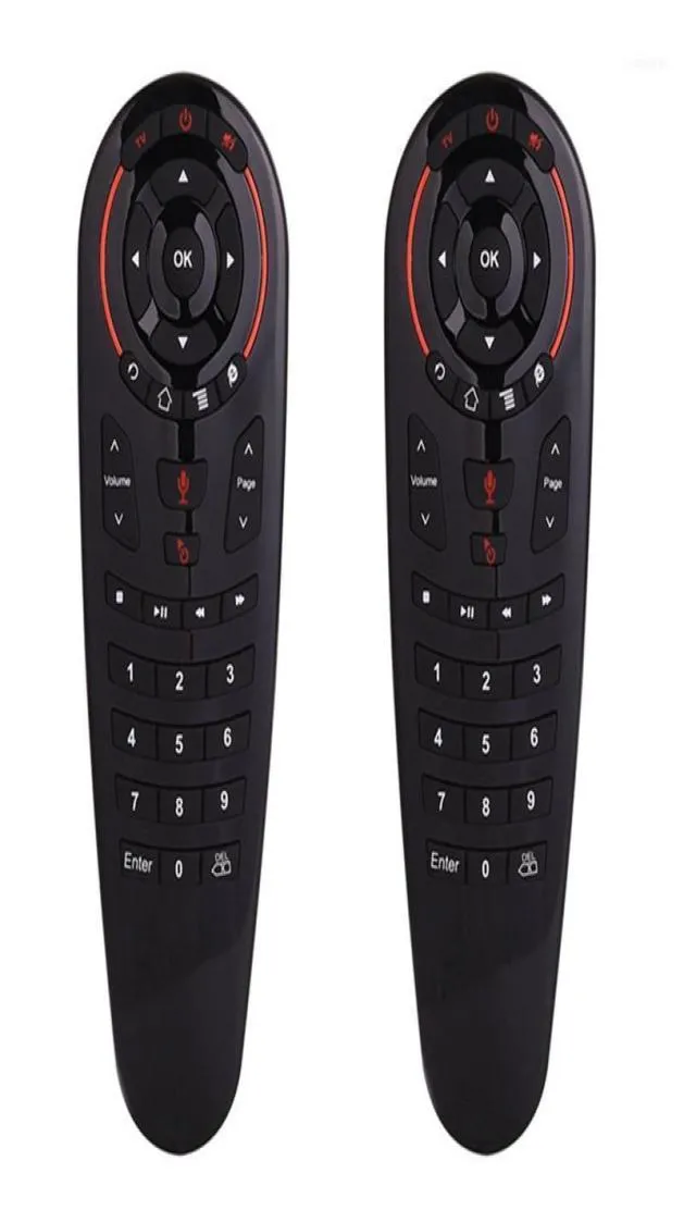 Controladores remotos G30S Air Mouse 24G Controle de voz sem fio 33 Keys IR Aprendizagem Giroscópio Sentir para Android TV Box X965401512