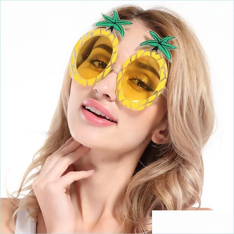 Other Event Party Supplies Hawaii Beach Pineapple Eyeglasses Creative Funny Glasses For Cosplay Christmas Wedding Decoration Event Dhrjo