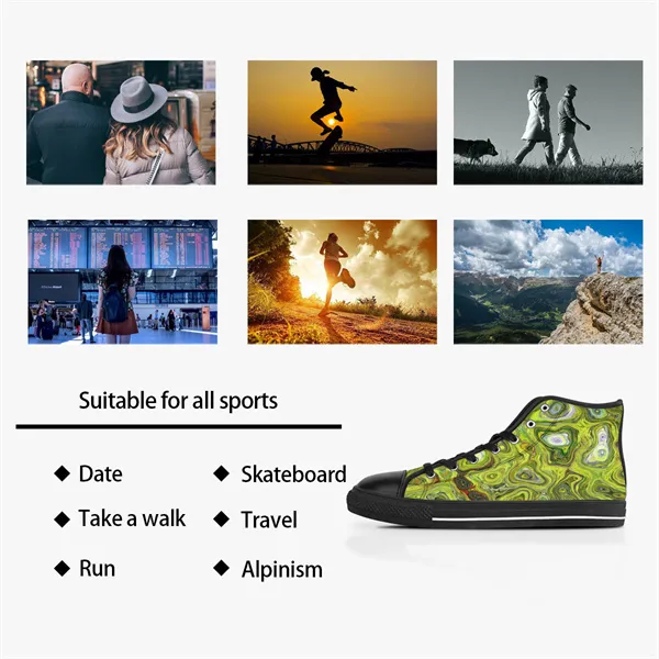 män kvinnor diy anpassade skor låg topp duk skateboard sneakers trippel svart anpassning uv tryck sport sneakers 505