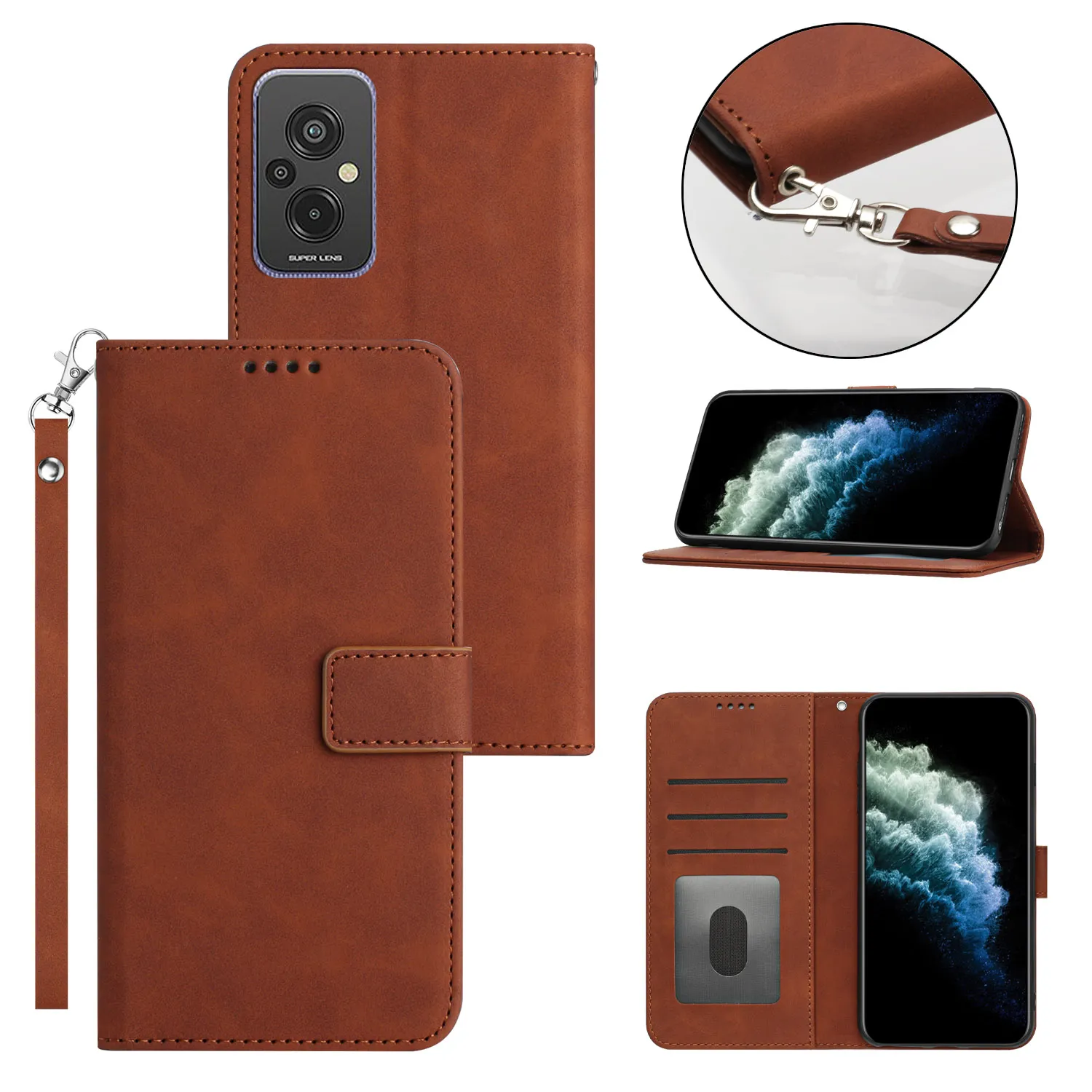 Telefon Fällen Für MOTO G72 G32 G62 G42 G52 E32 E22 Rand 30 X30 Pro 4G 5G Brieftasche PU Leder TPU Fall Funda Mit Lanyard