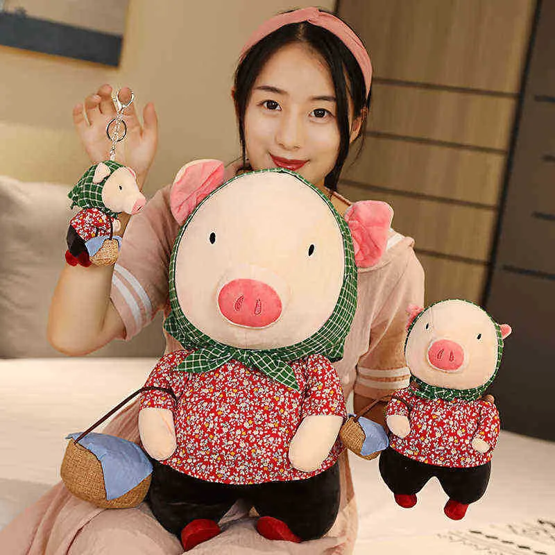 2652Cm Beautiful nese Zodiac Pig Plush Toys Stuffed Cute Animals Dolls Baby Piggy Kids Sussen Pillow For Girls Birthday Gifts J220729