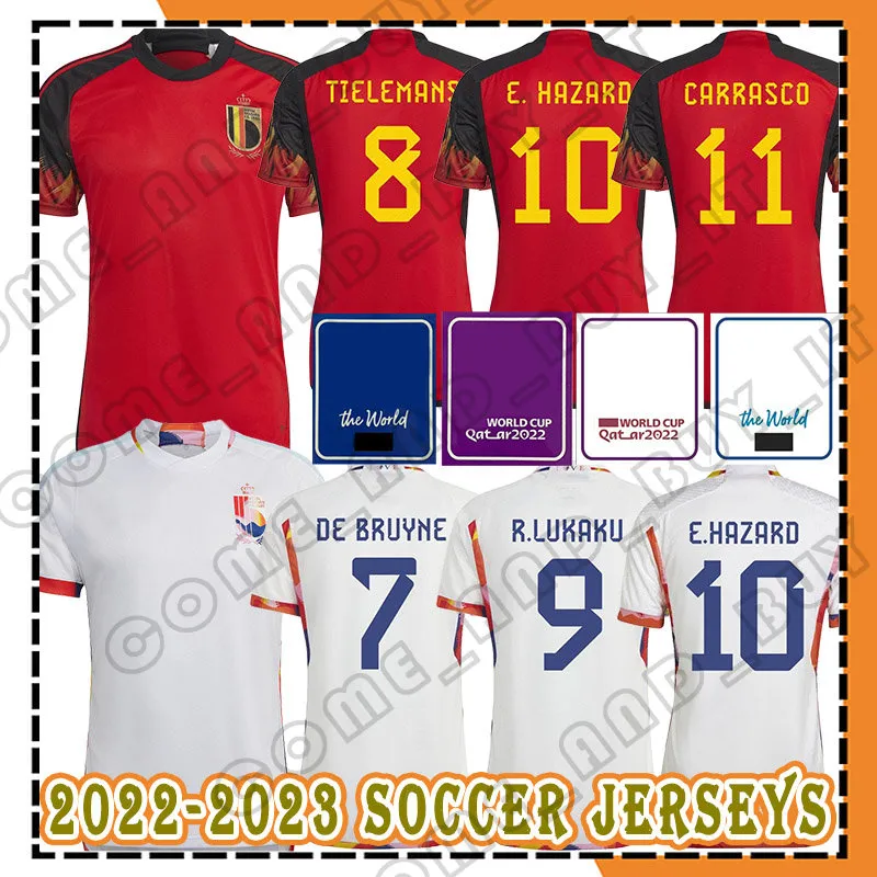 2022 Belgium Soccer Jersey fans Player version COURTOIS hazard LUKAKU TIELEMANS 22 23 Michy Batshuayi Kevin De Bruyne KOMPANY men Women kids Football Shirt