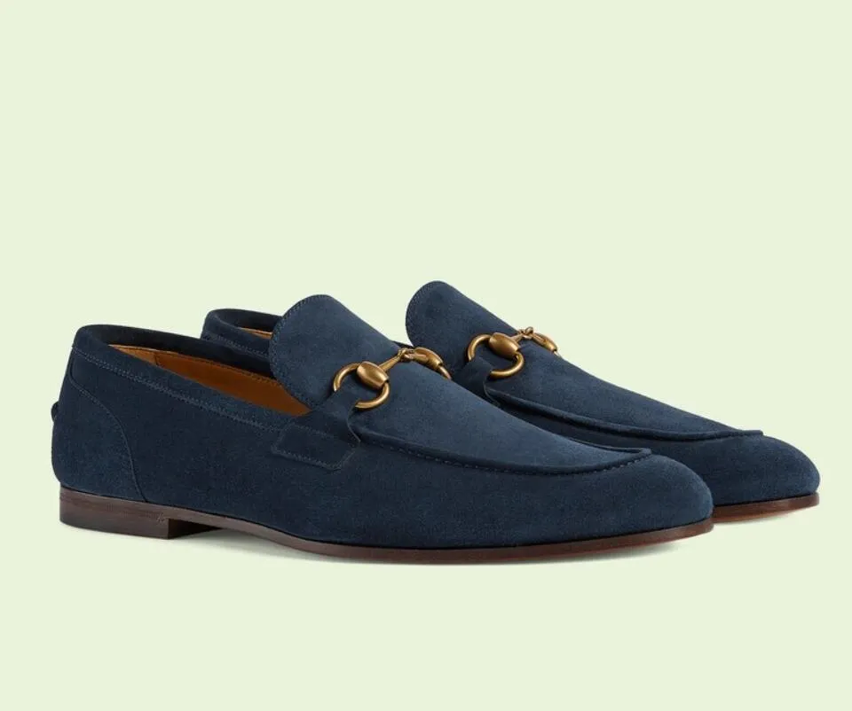 2023 Luxe merk Designer jurk schoen loafer platte Heren Business Oxford trouwschoenen Echt Lederen loafers met horsebit gesp Mannen Luxe Flats schoenen Maat