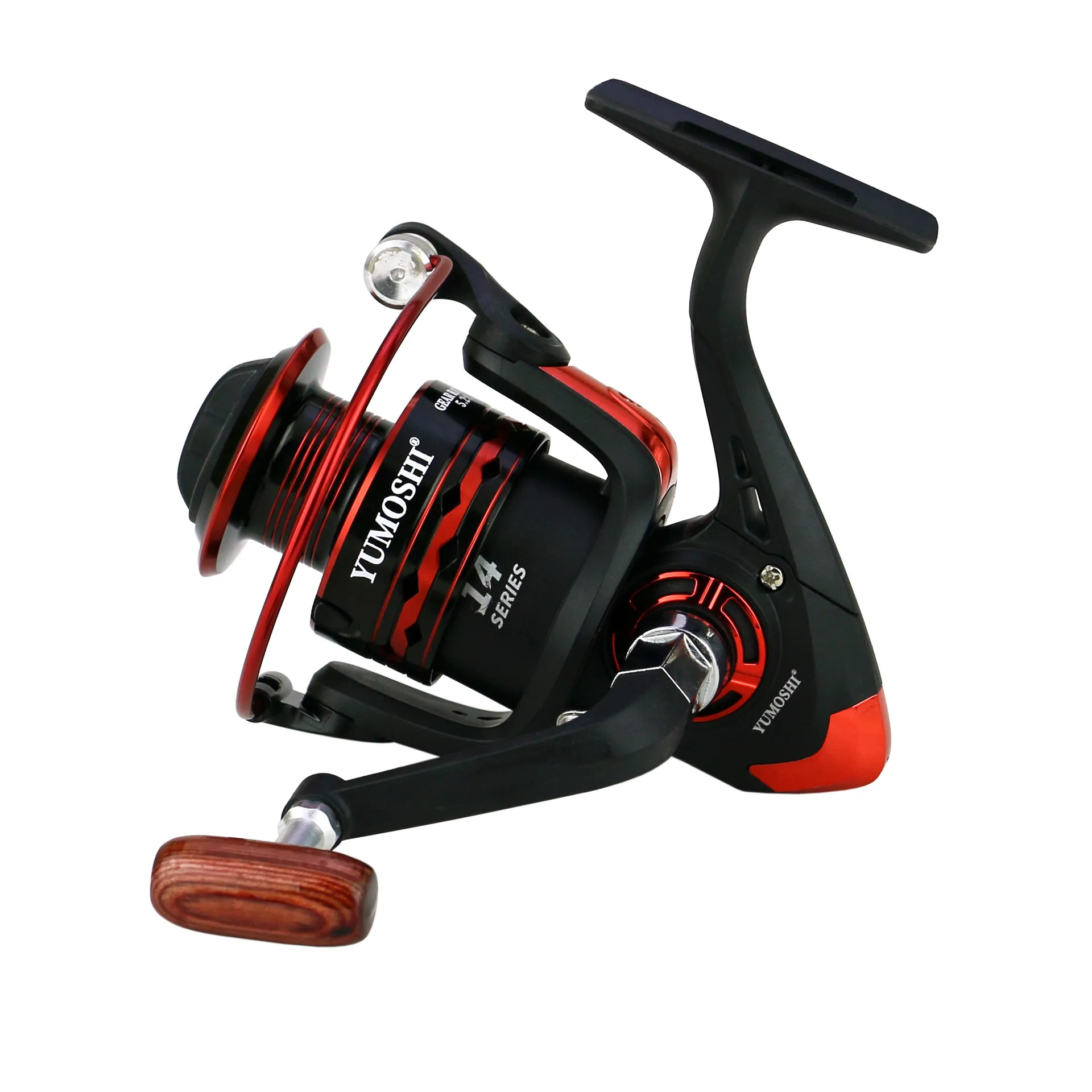 Spinning Reels YUMOSHI JX Series Fishing Line Wheel Raft Pole Raft Fishing Black Red