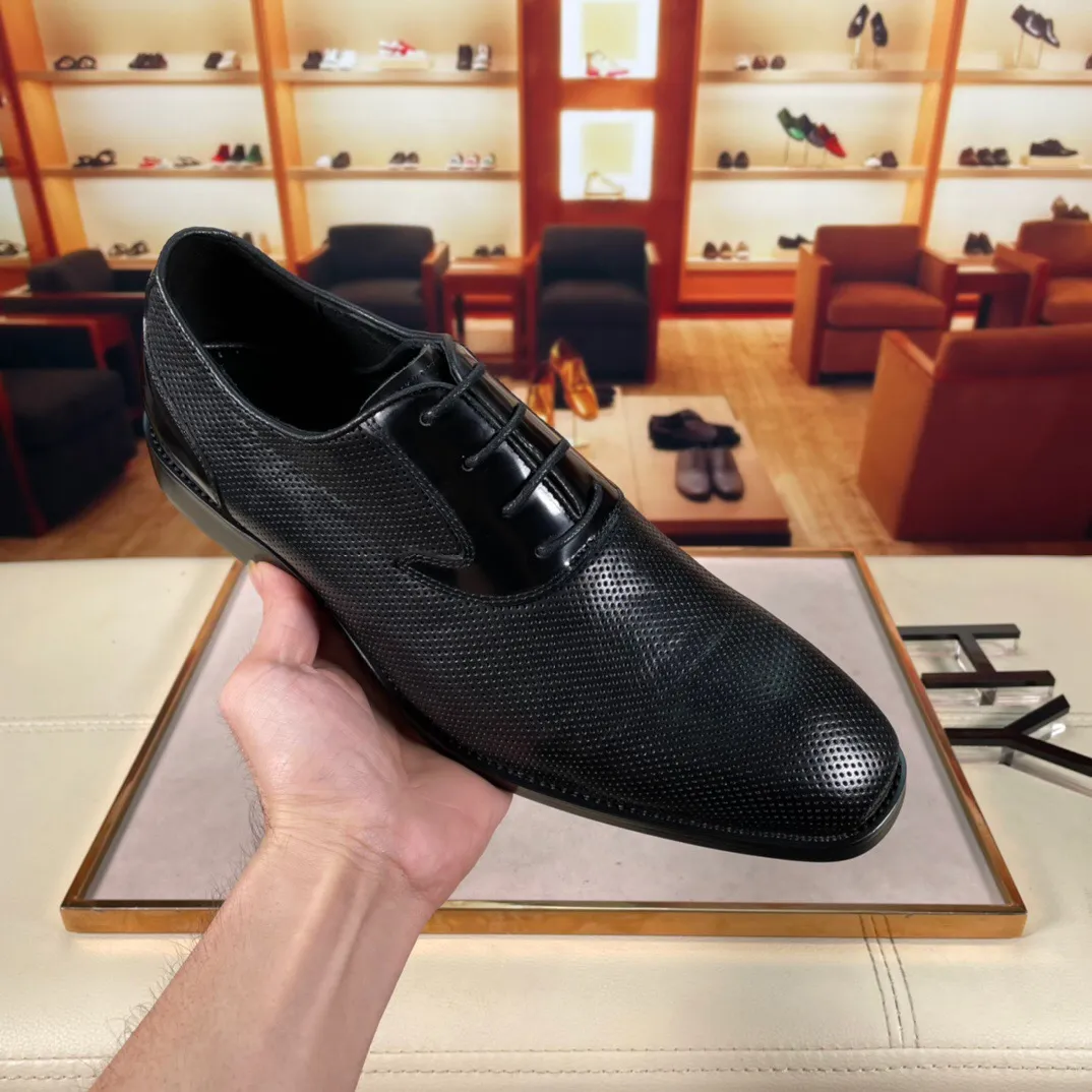 Chaussures habillées en cuir véritable pour hommes, à la mode, pour fête formelle, mariage, messieurs, Oxfords, marque de styliste, plates, taille 38-44, 2023