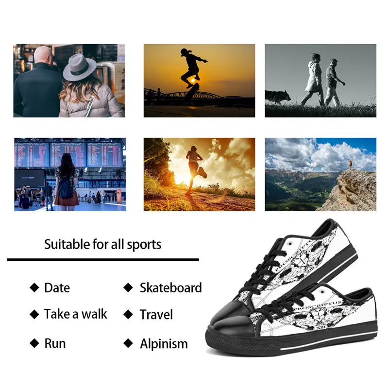 men women DIY custom shoes low top Canvas Skateboard sneakers triple black customization UV printing sports sneakers kele339