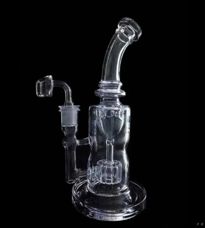 Klein Recycler Bong Waterpijpen Rookglas Oliebrander Pijp Bubbler bedwelmende Dab Rigs Wax Water Bongs met 14mm joint