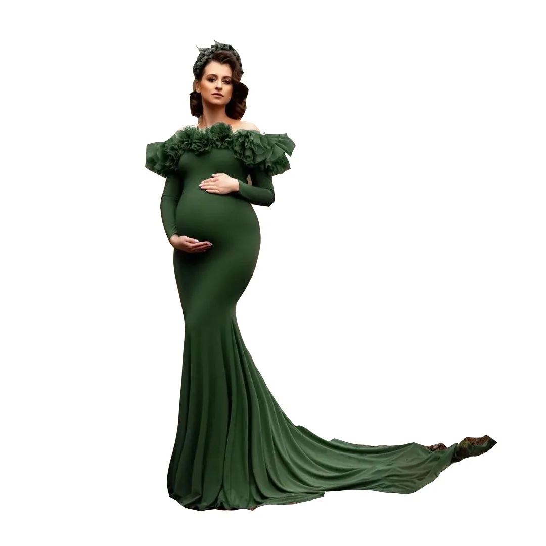 Prom Dresses Mermaid Maternity Dress Dark Green... From Haiyan4419, $92.38  | DHgate.Com