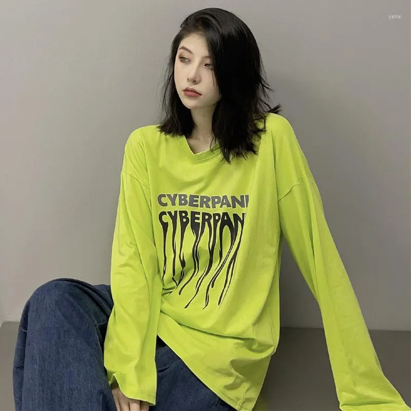 メンズTシャツハイストリートフェアリーグランジグランジグラフィティレター長袖の特大のTシャツ女性ヒップホップ服カップルIGBT ALT GOTHEMO Y2K