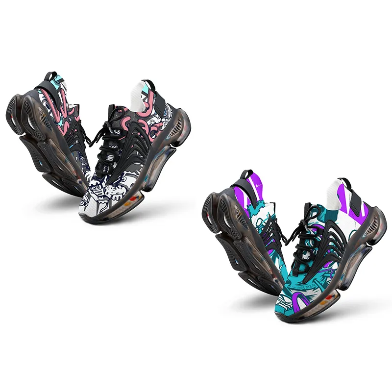 Homens Mulheres DIY Sapatos de designer personalizados Low Top Skateboard t￪nis de skate Triple preto