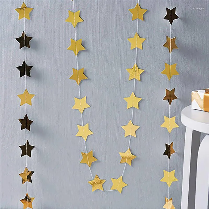 Рождественские украшения 1pc Vanging Decor Fashion Stars Shape Party Garland Paper Suppors Pography Rops Home