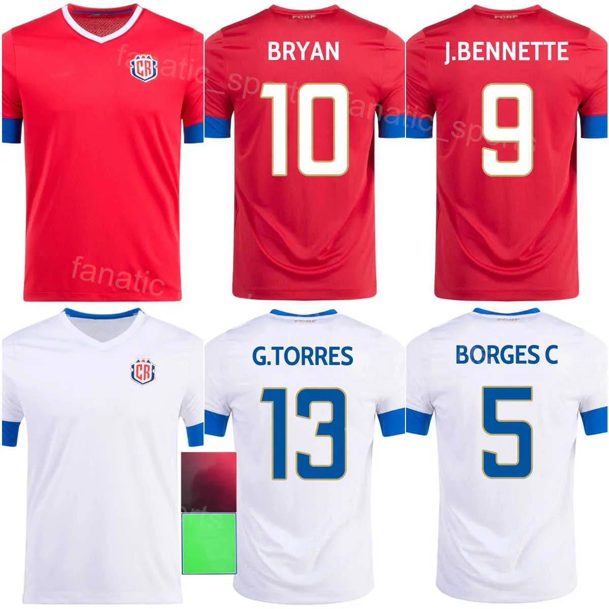 Equipe Nacional de futebol Carlos Martinez Jersey Costa Rica 2022 Copa do Mundo Alvaro Zamora Bryan Ruiz Brandon Aguilera Keylor Navas Ronald Matarrita Futebol Camisa Kits