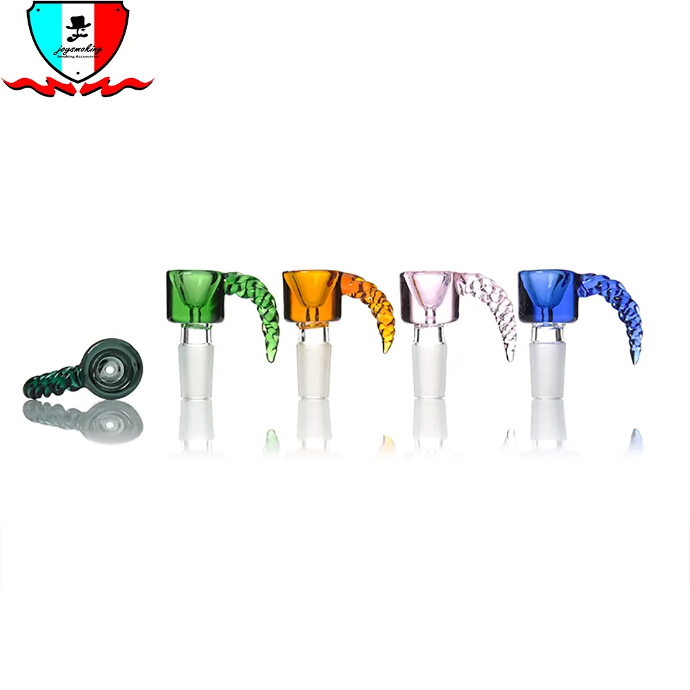 Smoking Accessories Colored Glass Bowl Herb Holder Smoke Accessories 24mm Dia 50mm Height for Water Pipe Dab Rig Bong