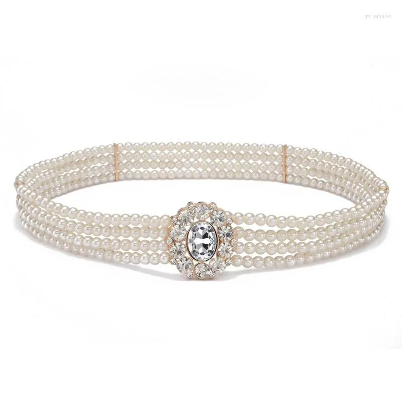 Paski Pearl-podobne łańcuchy talii panie moda w stylu koreański