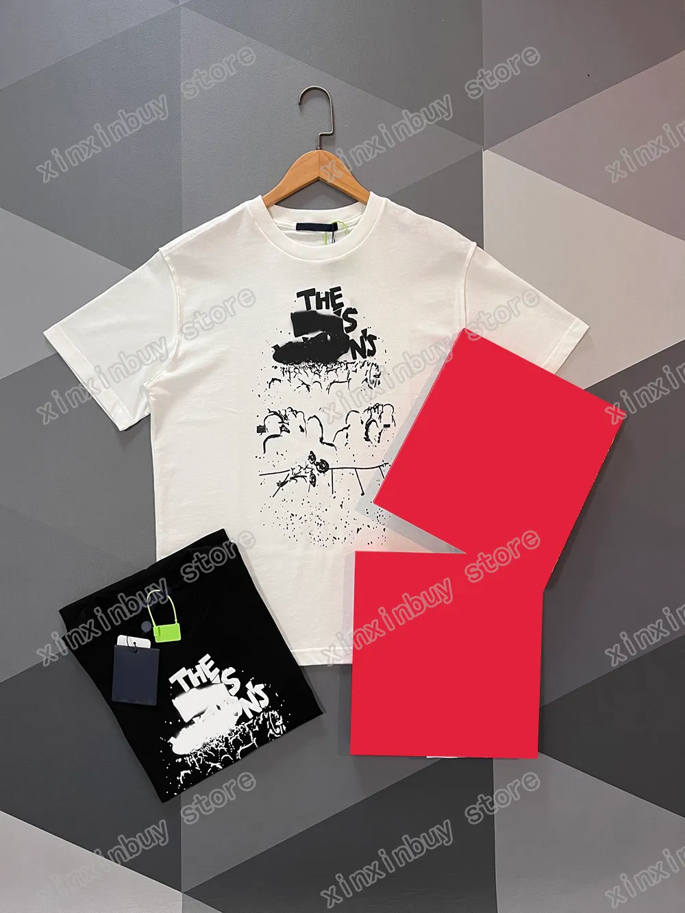 Xinxinbuy Men Designer دمرت Tee T Shirt رسائل الحفلات الموسيقية طباعة القطن القطن القصيرة