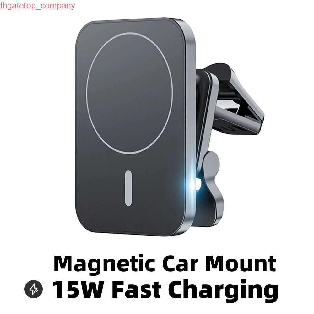 Auto 15W schnelles Qi magnetisches kabelloses Ladegerät Auto Air Vent Telefonhalter Halterung kompatible magnetische Hülle für iPhone 12 13 Pro Mini Max