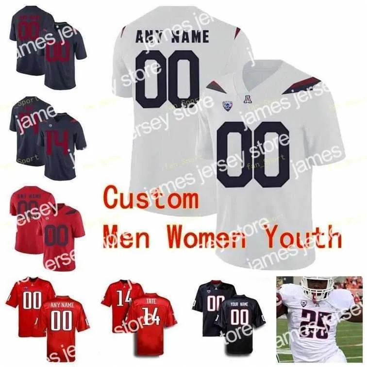 American College Football Wear Nik1 NCAA College Jerseys Arizona Wildcats 38 Dante Smith 4 Rhett Rodriguez 42 Brooks Reed 48 Rob Gronkowski Football personnalisé cousu