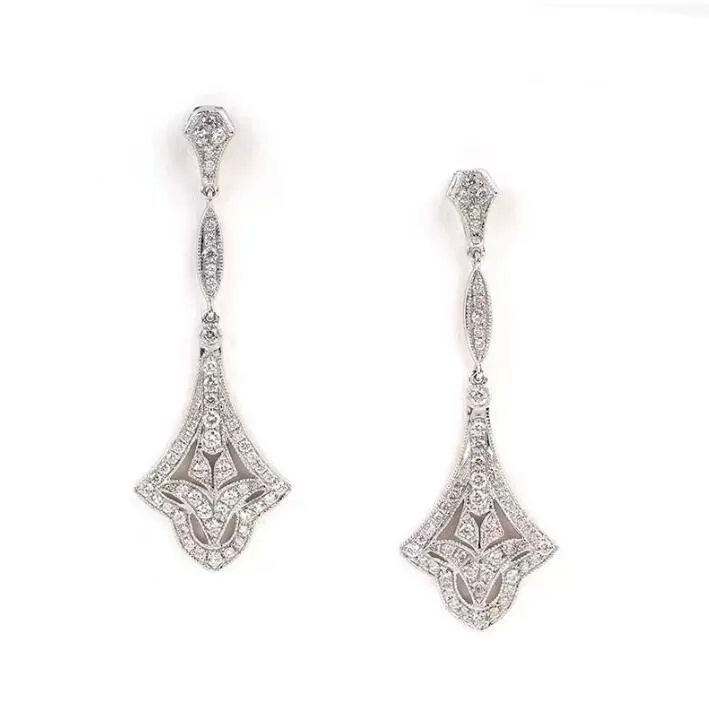 2022 I Più Venduti Orecchini Pendenti Gioielli Vintage Argento Sterling 925 Pavimenta Zaffiro Bianco Diamante CZ Pietre Preziose Festa Da Donna Orecchino Da Sposa Regalo Amante Da 8,38 € | DHgate