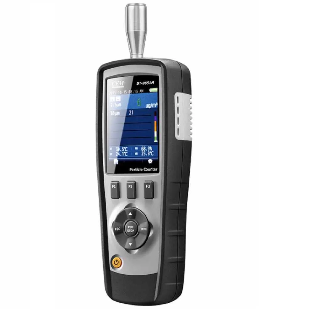 CEM DT-9851M Handheld Professional 2,83L/min fluxo 0,3 2,5 10um Preço do contador de partículas de laser de ar