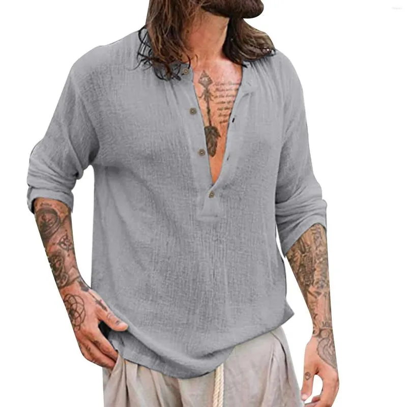 Camisas casuales para hombres manga corta hombres suelto camisa top sencillo cómodo sólido botón de color béisbol mamá