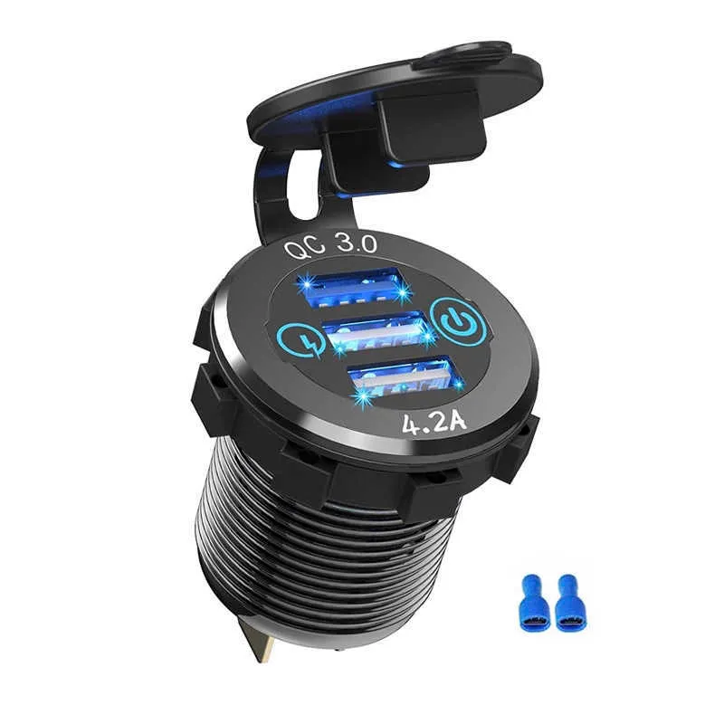 PD3.0 Dual QC 3.0 Caricatore USB per auto Presa USB C PD3.0 Dual QC 3.0 Caricatore USB per auto Presa USB C