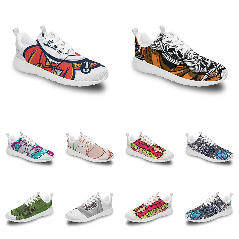 hommes femmes chaussures de sport personnalisées anime dessin animé animal conception bricolage mot noir blanc bleu rouge coloré en plein air mens trainer 209