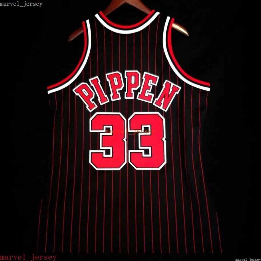 100 Stitched Scottie Pippen Mitchell & Ness 95 96 Jersey XS 6XL Mens