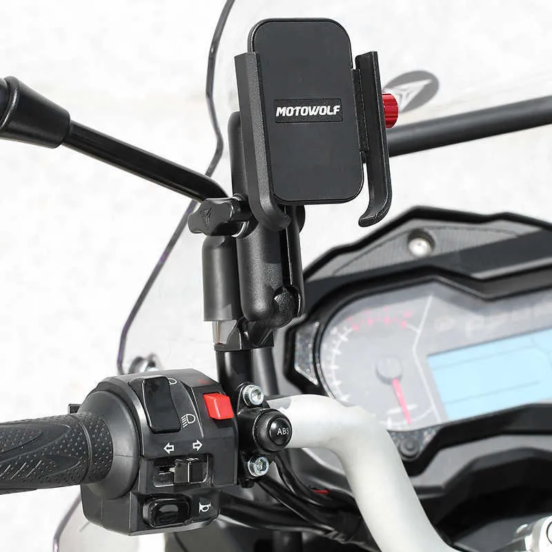 Telefonhalterung aus Aluminium für Fahrrad und Motorrad - 360 Grad