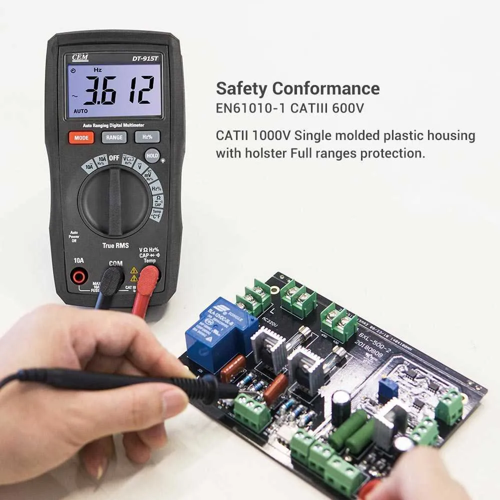 CEM DT-915T New Handheld 6000 Counts VFD AC DC Voltage و tester digital multimeter الحالي