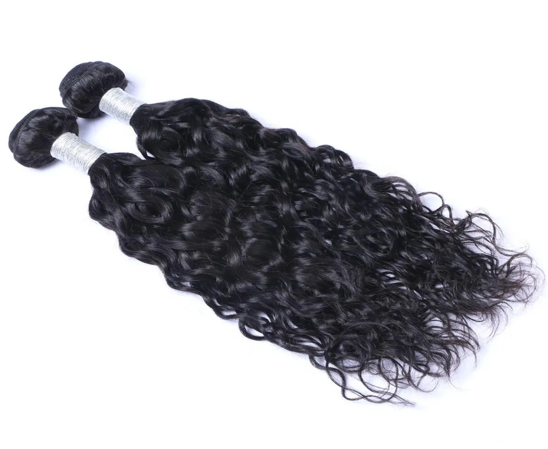 Бразильская вода волна человеческих волос с пучками необработанные волосы remy waves double утра 100gbundle 2bundlelot extensions7237019