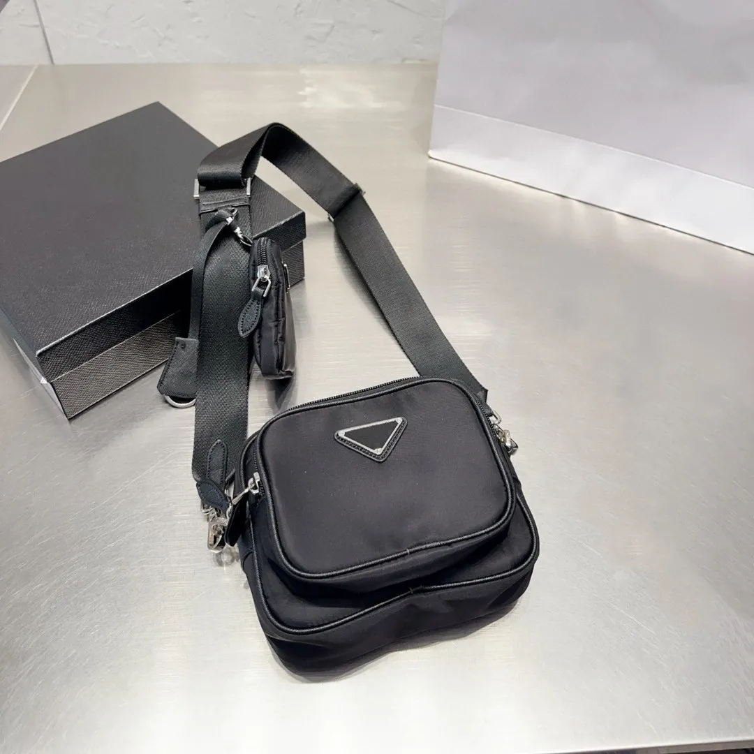 Lüks tasarımcı erkek omuz çantaları siyah naylon çantalar klasik moda adam elçi çantası çapraz vücut kamera crossbody çanta