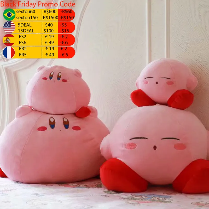 Плюшевые куклы Kirby Pillow Cartoon Cute Doll Мягкие периферийные детские игрушки на день рождения Главная ies Toy 221125
