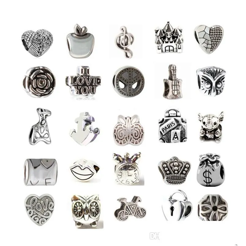 Charms Mix At Least 33 Style Alloy Charm Bead Fashion Jewelry European For Pandora Bracelet Promotion Drop Delivery Findings Componen Dho2X