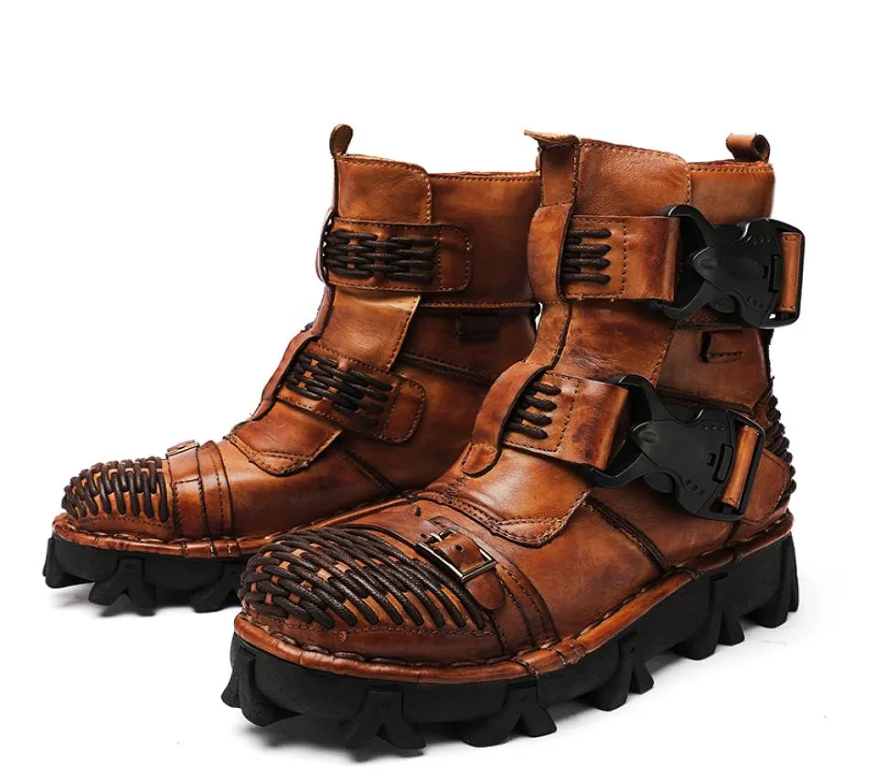 Gothic Boots Men Military Big Size Winter Shoes Vintage Work Boots Men 131520d503639946