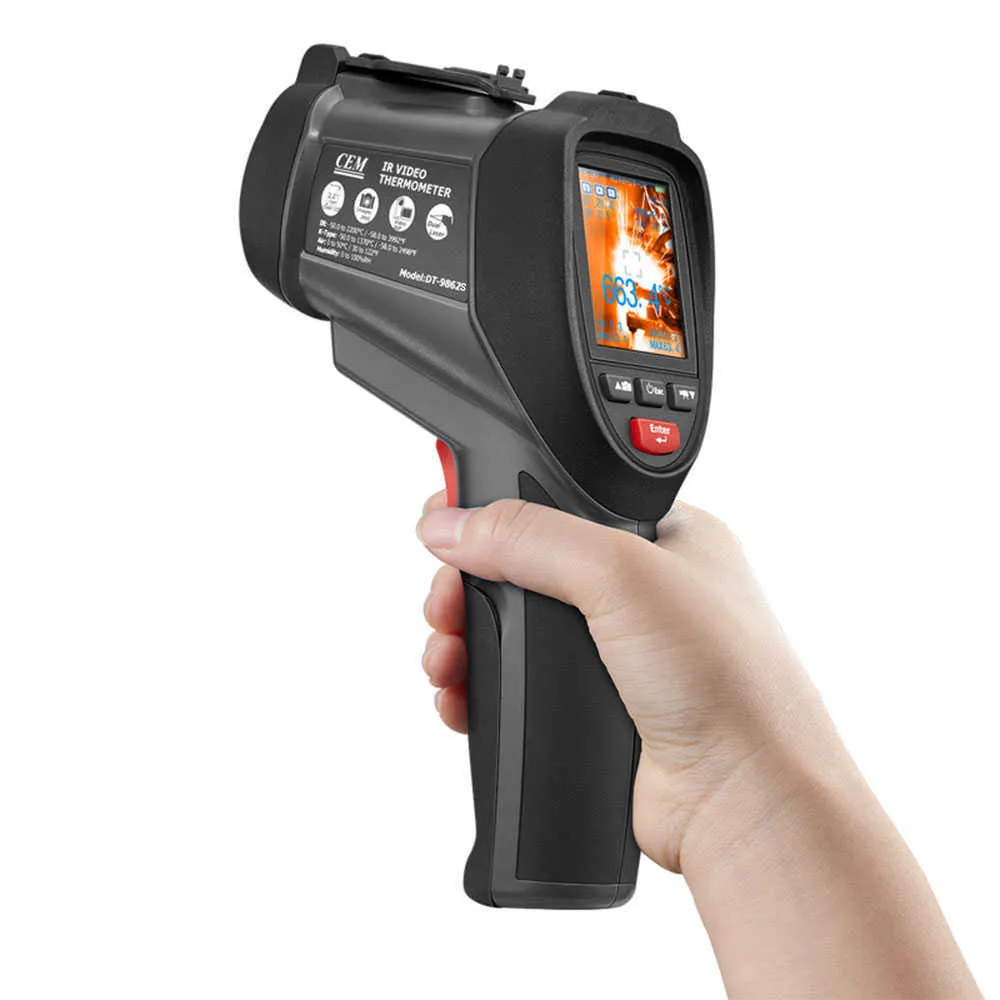 Wholesale CEM DT 9862 Infrared Thermometer Gun 50 To 2200 Celsius Video