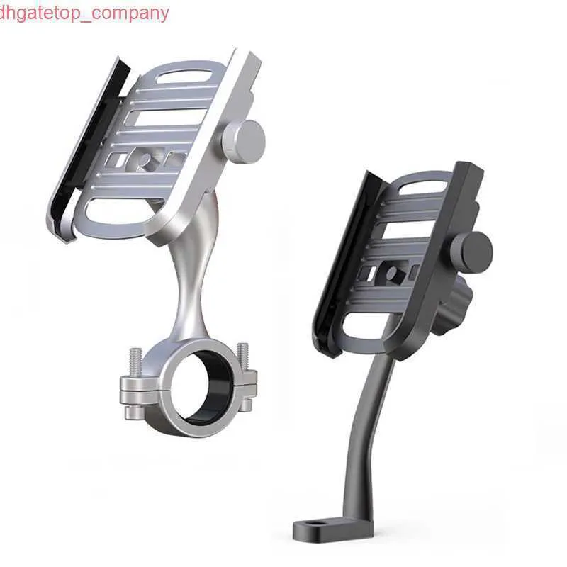 Aluminio de aluminio bicicleta de monta￱a bicicleta soporte para tel￩fono de motocicleta para el espejo del manillar 4-6.7 pulgadas mobil tel￩fono soporte para bicicleta