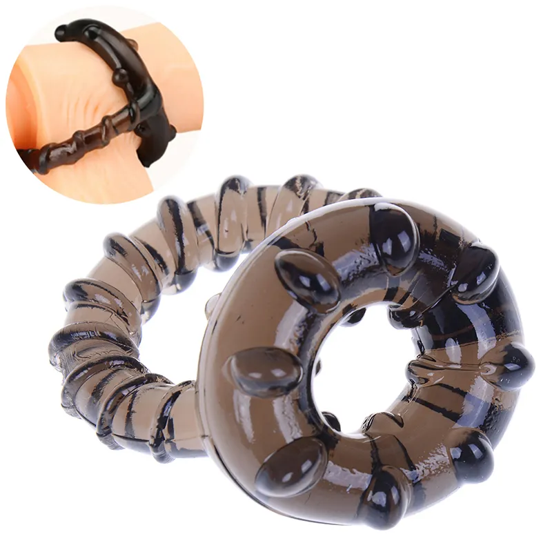 Temps de temps en silicone doux cockring du p￩nis durable couple amant sexy jouet jouet jeu jeu double anneau homme produit masculin