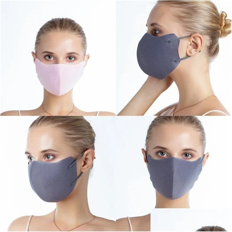 Masques Designer Réglable Sunsn Masque Anti-Poussière Protection Durable Réutilisable Mascarilla Lavable Mticolor Respirateur Printemps Et Été 3 5 Dhg8D
