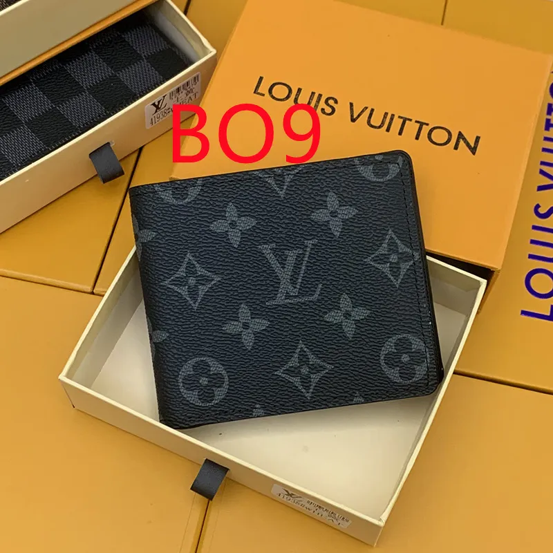 2023 Designer Louis Vuitton Short Purse for Men and Women ysl Short Purse for Women Leather gucci purse with box