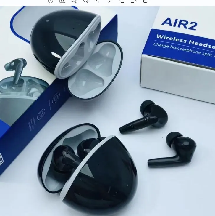 2022 Nyaste TWS Air2 Pro Fone Bluetooth-h￶rlurar Tr￥dl￶sa h￶rlurar f￶r Xiaomi-￶ronsn￤ckor med Mic ANC Bluetooth 5.2 In-Ear-headset