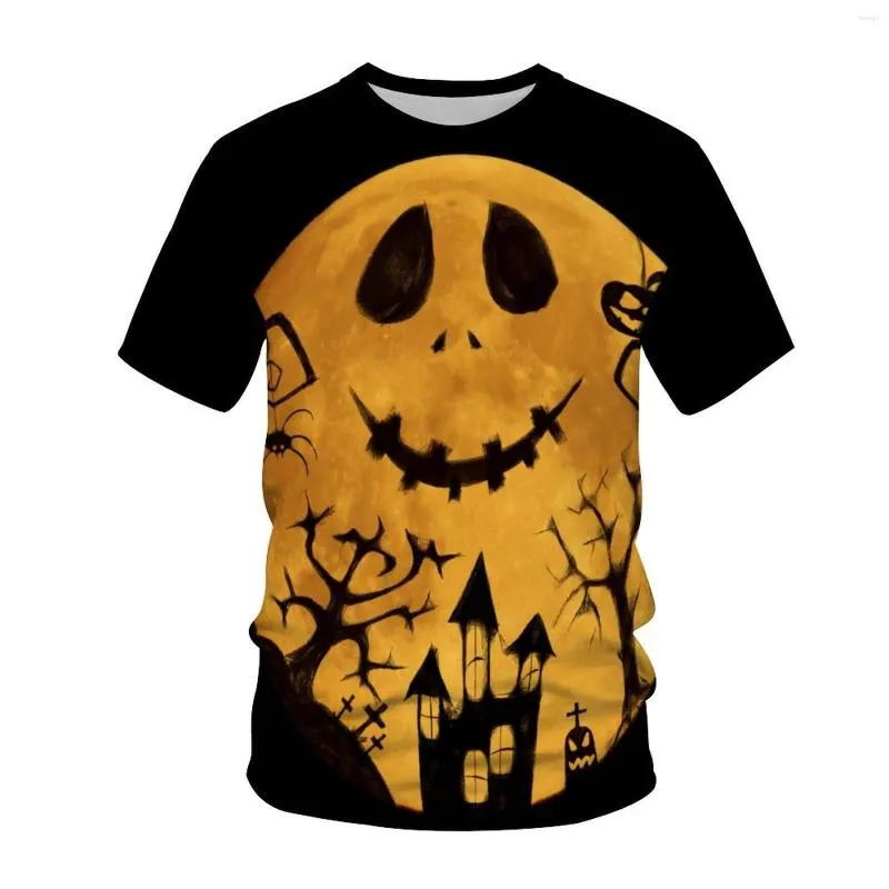 Herr t-skjortor halloween kort ￤rm som s￤ljer m￤ns t-shirt pojkar och flickors 3D-tryck roliga f￶rfalskningar