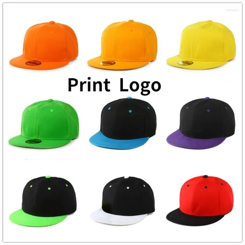 Bal Caps DIY Print Custom Logo Platte Rand Baseball Cap Vrouwen Mannen Lente Zomer Reizen Zonnehoed Hip Hop Casual Hoeden Snapback Casquette