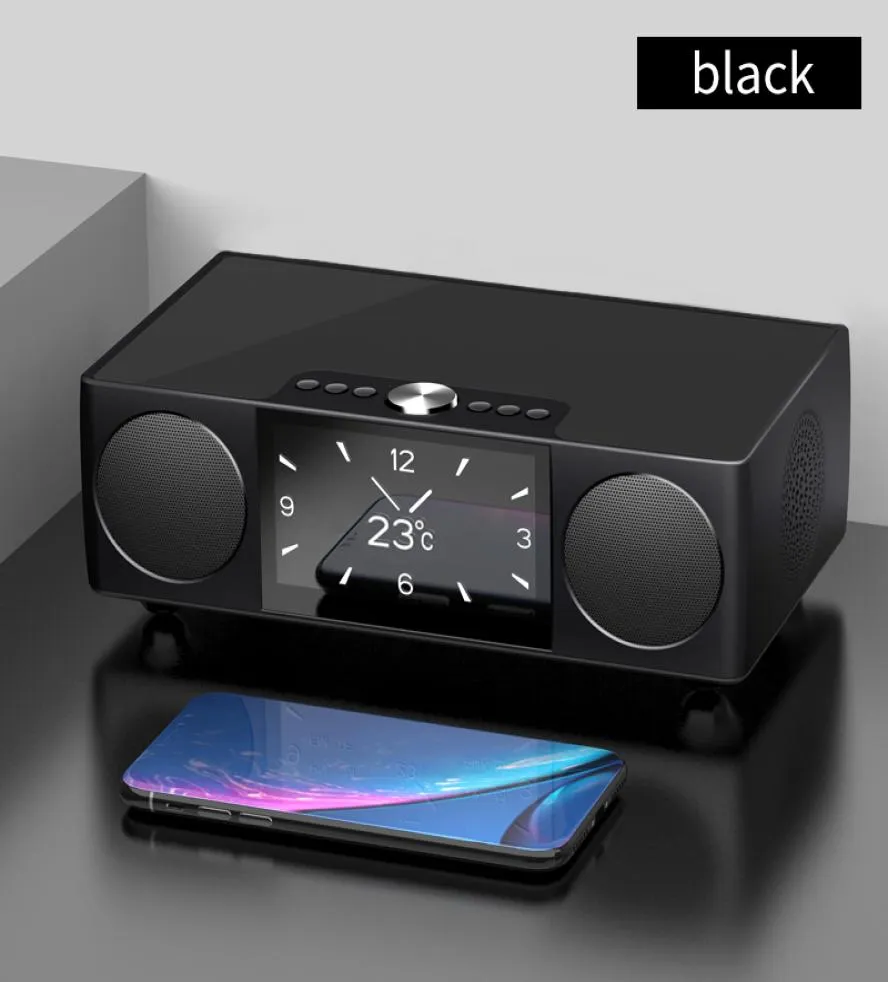 Soaiy kino domowe Bluetooth głośnik przenośny HiFi bezprzewodowy skrzynka dźwiękowa subwoofer u dysk odtwarzacz wideo FM Radio Ekran LED