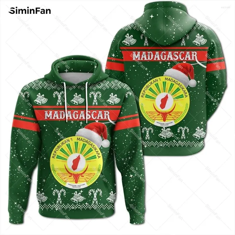 Moletons masculinos africanos madagascar christma 3d imprimido com capuz de zíper capa de zíper com capuz u unisex com capuz com moletom casual casual